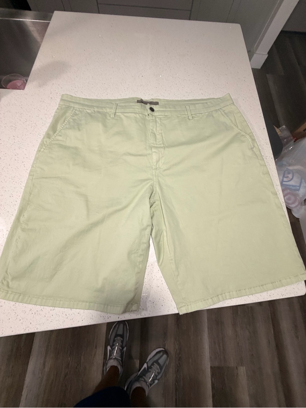 Joe's Jeans Pale Green Men's Flat-Front Shorts